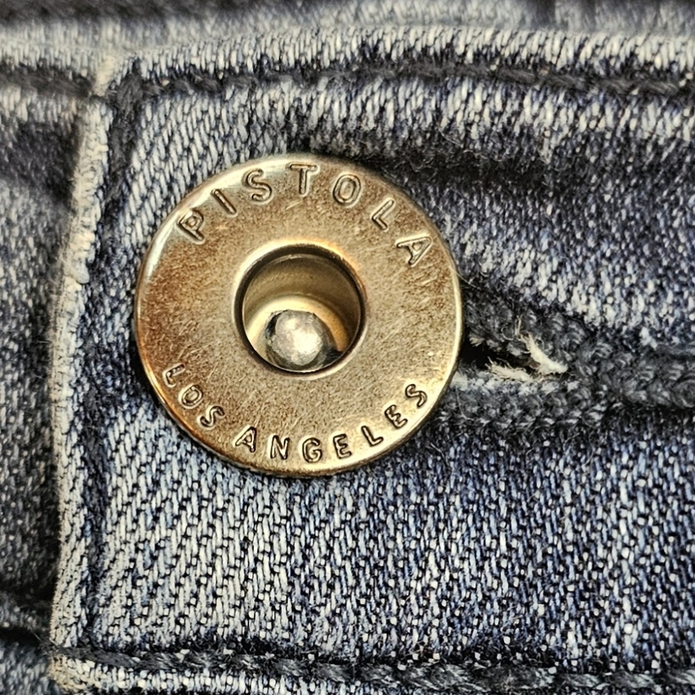 PISTOLA Women's Mid Rise Frayed Hem Skinny Jeans Size 26 - Picture 13 of 14